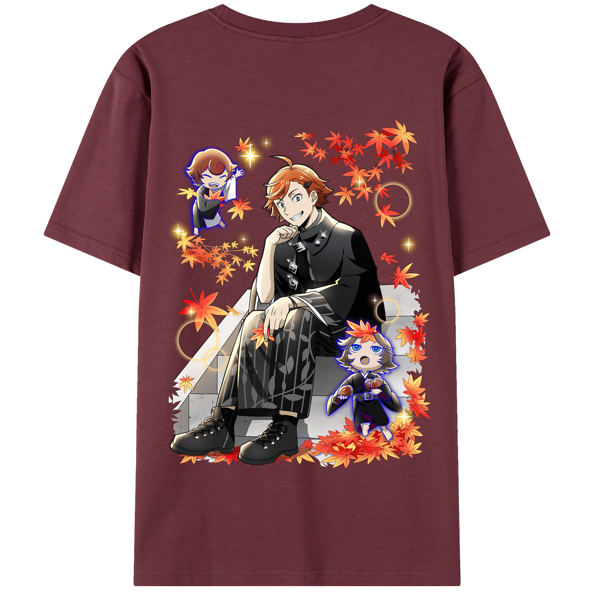 （画像用） 文豪ストレイドッグス Bungo Stray Dogs 綿100％半袖Tシャツ（背面プリント）